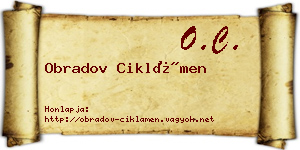 Obradov Ciklámen névjegykártya